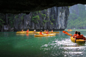 I turisti hanno scoperto il Cat Ba Langur nella zona della grotta Sang-Toi.