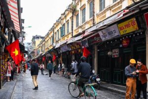 Quartiere Vecchio di Hanoi in risciò